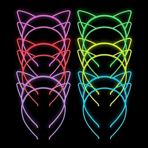 24 Pcs Glow in the Dark Headbands, luminous Hairhoop Hair Band Hair Accessories for Party, Festival,Concert in Saudi Arabia