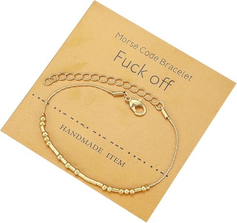 تخزين ستوفرز ملابس العطلة للنساء 2024 أساور رمز مورس للنساء أساور ملهمة هدايا الصداقة أساور رقيقة قابلة للتعديل سوار مضحك للأصدقاء (A2) in Kuwait