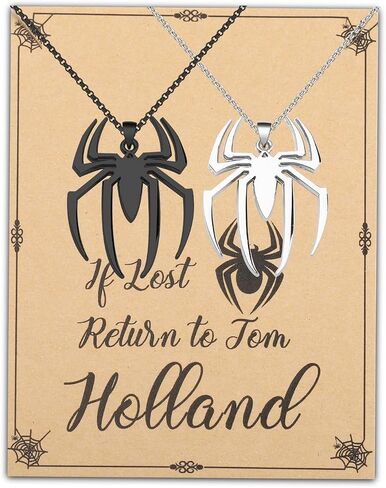 FUSTMW Spider Necklace Set Super Inspired Hero Gifts Spider Jewelry Gifts for TV Movie Fans Halloween Spider Gifts in Saudi Arabia