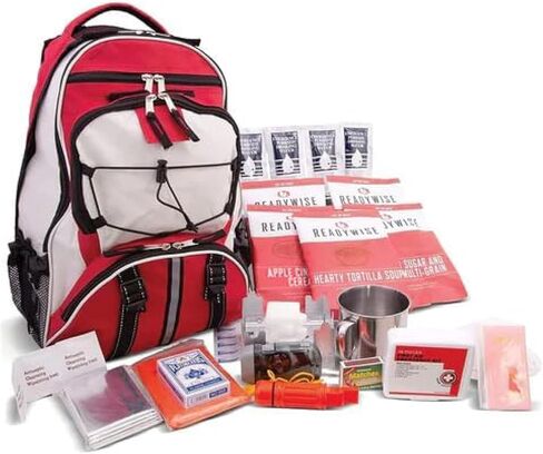 ReadyWise Emergency Survival Gear – Tactical Military Backpack, Camping Essentials Bug Out Bag & Survival Kit, Prepper & Hurricane Supplies, Meal Pouches with up to 25 Year Shelf Life, 64 Piece in Saudi Arabia