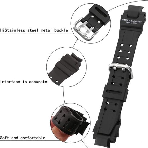 Men's Resin watch strap Replacement Fit for Casio G shock GW-A1100 GW-A1000 GW-4000 GA-1000 1100 1200 G-1400 Outdoor Sports Watch bands bracelet accessories in Kuwait