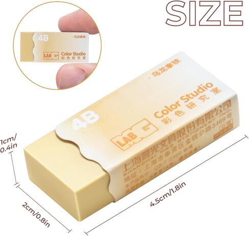 M&G 6 Pcs Pencil Erasers, Assort Color Rectangular Erasers, Writing Erasers for School Office, Art Erasers for Drawing (Macarons) in Kuwait