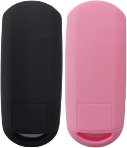 Silicone Rubber Key Fob Cover Compatible with (3 Buttons) 2010-2019 Mazda 3 6 CX-3 CX-5 CX-7 CX-9 (Black Pink) in Saudi Arabia