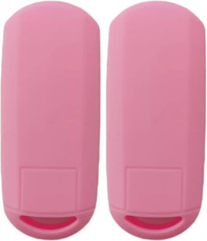 Silicone Rubber Key Fob Cover Compatible with (3 Buttons) 2010-2019 Mazda 3 6 CX-3 CX-5 CX-7 CX-9 (Black Pink) in Saudi Arabia