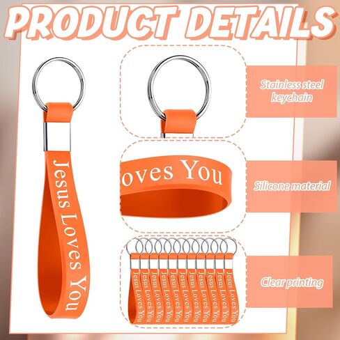 Sasylvia 100 قطعة يسوع يحبك سيليكون سلاسل المفاتيح المسيحية الكتاب المقدس الآية سلاسل المفاتيح السائبة ملهمة الدينية سيليكون سلسلة المفاتيح المسيحية هدية للكنيسة (متعددة الألوان، الكلاسيكية) in Kuwait