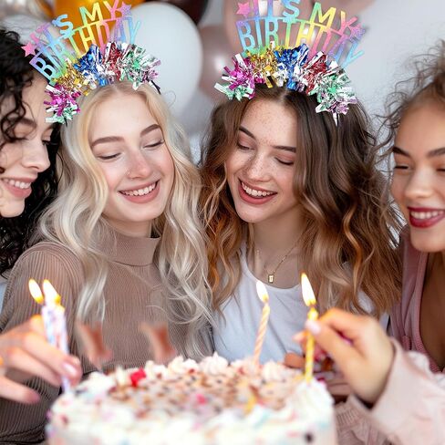 Its My Birthday Headband,Colorful Birthday Headband, Glitter Rainbow Tassel Tiara Birthday Crowns for Women Party,Sweet Happy Birthday Tiara Accessories for Kids Toddlers Girls Women in Saudi Arabia