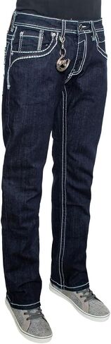 Men's Premium Straight Fit Denim Jeans Sizes 28-38 Style:WB51 in Saudi Arabia