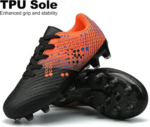 Kids Soccer Cleats for Boys and Girls Youth Football Cleats Outdoor Athletic Turf Soccer Shoes in Saudi Arabia