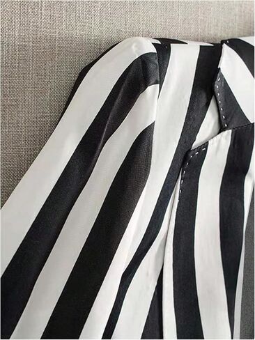 GORGLITTER Women's Striped Single Breasted Blazer Long Sleeve Lapel Neck Suit Jacket in Saudi Arabia