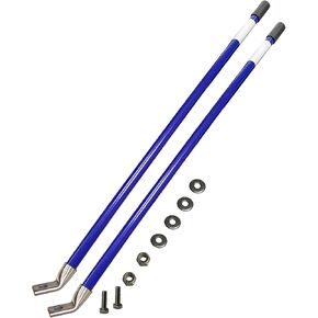 Snow Plow Blade Markers Kit 20''Blue 45 Degree Bend Base Never Break Stainless Steel Joint for Most Blizzard Boss SNO-Way Western Meyer Polaris plow Mark The Edge of The Plow