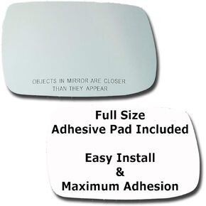 Mirror Glass + Full Size Adhesive Pad for 2000-2004 Subaru Outback Passenger Side Replacement (2001 2002 2003 00 01 02 03 04)