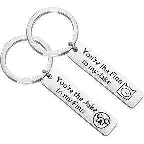 FAADBUK AT Inspired Gift Finn Jake Keychain Set BFF Gift AT Lover Gift Finn Jake Merchandise