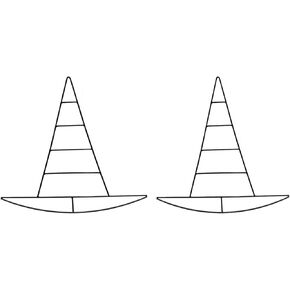 SOHAIL Witch Santa Hat Shape Wire Wreath Frame Form,Sailboat Pirate Ship Elf Hat Shape for Halloween Christmas New Year Wall Door Decors(2PCS 12.6 * 13.4 Inch)