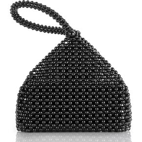 BABEYOND Pearl Clutch Purse Evening Bags for Women Elegant Triangle Purse for Wedding Bride Party Prom