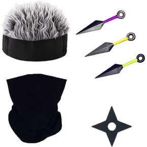 Leaf Village Ninja Weapon Star Set Ninja Role Playing Costume (6PACK) Black