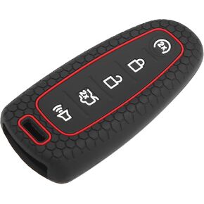 5 Button Smart Remote Key Shell Compatible for Ford CMAX 2013-2018, Protector Silicone Black