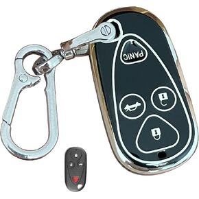 Keyless Entry Remote for Acura Key Fob Cover Protective Gloves Fits for Acura CL RL TL TSX RSX Smart Key (Pink-Gold)