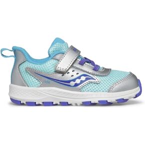Saucony Ride Jr Sneaker, Silver/Turq, 8 US Unisex Little Kid