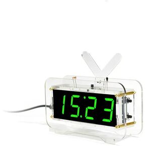 DIY Electronic Voice Clock Kit 4-Digit Digital, Soldering Project Kit for Students and Beginners, Cute Alarm Clock DIY Kits for Learning Electronics