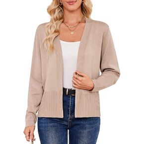 Yekaty Lightweight Cardigans for Women Summer Cropped Open Front Spring Cardigans Long Sleeve Jackets, S-2XL