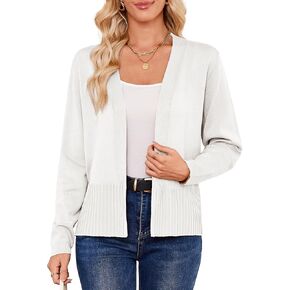 Yekaty Lightweight Cardigans for Women Summer Cropped Open Front Spring Cardigans Long Sleeve Jackets, S-2XL in Kuwait