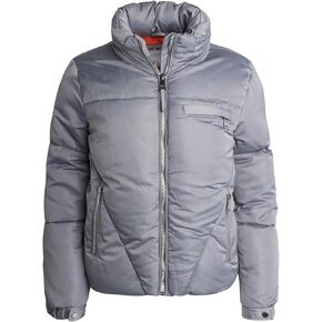 Steve Madden Women's Cropped Puffer Jacket - Quilted Winter Coat with Packable Hood - Cozy Outerwear Jacket for Women (S-XL)