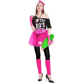 80s Ladies Costumes 80s Costumes Ladies Costumes Accessories Halloween Cosplay Retro Theme Party
