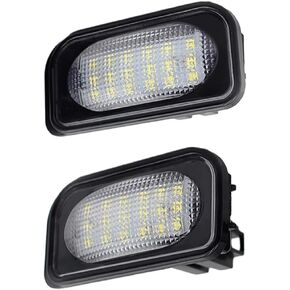 2pcs Clear Lens White Light License Plate Tag Light, 2003-2007 Compatible with Chrysler Crossfire coupe, 2x18-LEDs License Plate Light Tag Lamp
