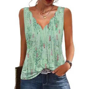 ETCYY Womens Tank Tops Loose Fit 2025 Spring Fashion V Neck T Shirts Trendy Summer Tops Dressy Casual Sleeveless Blouses