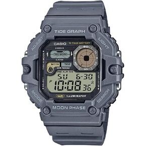 Casio Illuminator Tide Graph Moon Phase 10-Year Battery Digital Watch WS-1700H-8AV