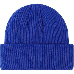 Thickened Cotton Beanie Hat for Men and Women Black Winter Hat with Scale Pattern Warm Unisex Style Beanie