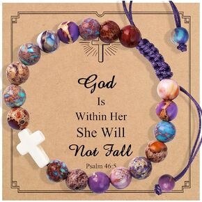 Christian Cross Bracelets for Women Christian Religious Bracelets Inspirationa Religious Gifts Catholic Jewelry for Women Friends Sister Mom Grandma