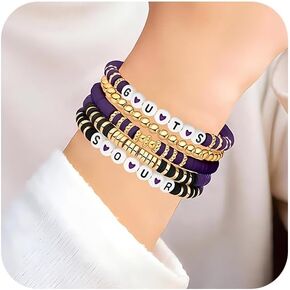 5PCS Olivia Bracelets Album Inspired Bracelet Bohemian Layering Bracelets Set Friendship Bracelets Jewelry Gifts for Women Fans