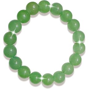 BLAZURY Aventurine Love and Courage Handmade Yoga Stretch Bracelet Natural Stone Crystal Healing Power Energy Gifts for Unisex Adult 8mm Gifts for Unisex Adult 8mm