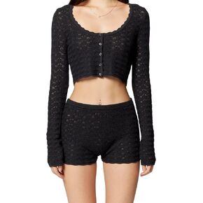 florence by mills womens Le Pointelle Sweater Lace Shortie