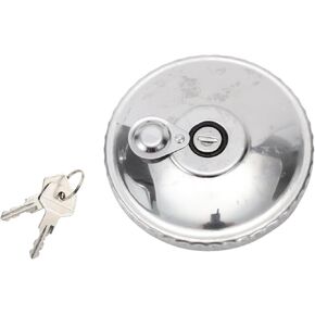 Truck Locking Gas Cap for Mercedes-Benz Locking Fuel Tank Cap with 2 Keys No.3024710130/0004711230 Silver Tone