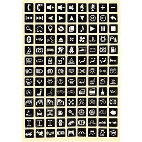 113Pcs Car Switch Panel Sticker,Car Luminous Sticker Car Light Stickers for Car Boat Truck Vehicle Text Sticker