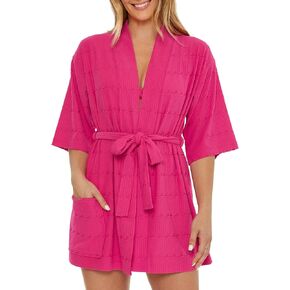Trina Turk Women's Standard Skyfall Terry Cloth Luxury Robe, Soft Bathrobe, Beach Cover Ups