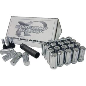 ProComp Alloys Wheels 11134B Lug Nut Kit 12 x 1.5 Spline 6 Lug Kit w/Valve Stem Black Lug Nut Kit