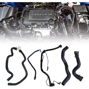 FZJDSD 5PCS Engine Radiator Coolant Hose & Heater Hose &Pipe Compatible with Chevy Cruze 2011 2012 2013 2014 2015 2016 Replace 13251447 13251435 13291779 94543097 25193343