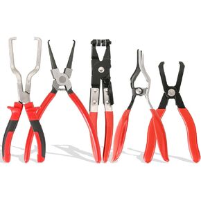 مجموعة كماشة خط الوقود 5 قطع من DASBET، كماشة إزالة الخرطوم، وفرجار فلتر الوقود، ومشبك مشبك أنبوب خرطوم، وزردية مشبك خرطوم مسطح، كماشة فصل 30 درجة، مجموعة كماشة خرطوم مشبك لصيانة السيارات in Kuwait