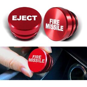 2 PCS Cigarette Lighter Plug Cover, Eject Button Car Decorations Accessories, Universal for Metal Cigarette Lighter Dustproof Plug Cover, for Most Vehicles (Black)