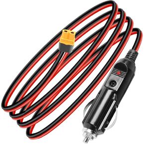 12/24V Cigarette Lighter to XT60 Cable YACSEJAO 14AWG 4.9FT XT60 Car Charger Connector for Cars/Trucks to Solar Generator