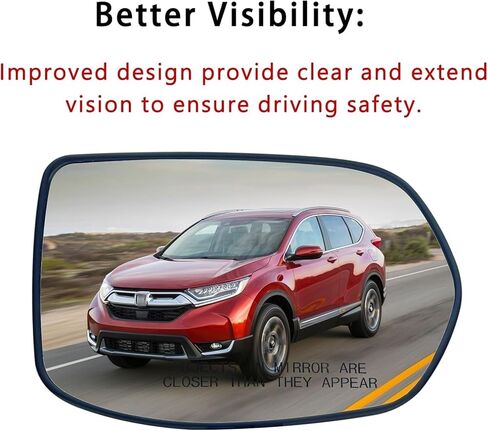 Right Passenger Side Mirror Glass Replacement For Honda CRV 2007 2008 2009 2010 2011 - For Honda CRV Side Mirror Glass With Rear Holder in Kuwait