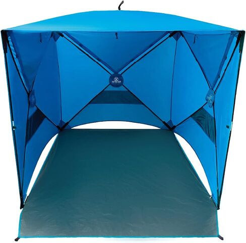 Black Sierra Beach Tent with UPF 50+ Sun Protection, Easy Set Up Sun Shelter, Portable Lawn Canopy with Carry Bag, Outdoor Pop Up Cabana Shade for The Beach, Backyard, Sports, RV in Saudi Arabia