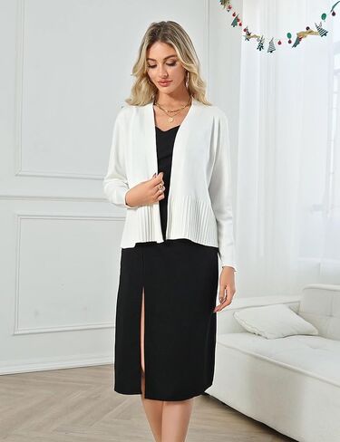 Yekaty Lightweight Cardigans for Women Summer Cropped Open Front Spring Cardigans Long Sleeve Jackets, S-2XL in Kuwait