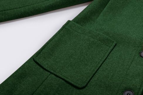 CHARTOU Women Winter Long Pea Coat Wool Blend Stand Collar Single Breast Thicken Blazer Jacket in Saudi Arabia