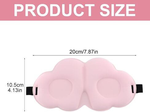 Sleeping Mask, Sleep Mask, 2 Pcs Portable Memory Foam Sleeping Cloud Shape Eye Cover Eye Mask, Light Blocking with 3D Grooves, Comfortable Gift for Women Men(Black+Pink) in Saudi Arabia