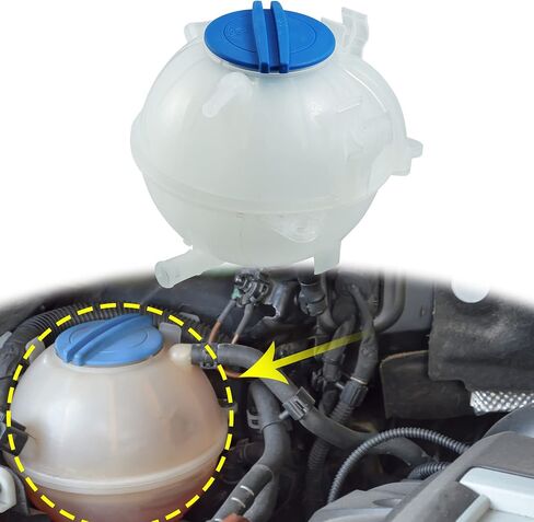 X AUTOHAUX Coolant Radiator Reservoir Tank 1K0121407A Coolant Overflow Expansion Bottle with Cap and Sensor for Volkswagen Jetta Tiguan Golf for Audi A3 Q3 TT in Saudi Arabia