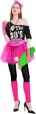 80s Ladies Costumes 80s Costumes Ladies Costumes Accessories Halloween Cosplay Retro Theme Party in Saudi Arabia